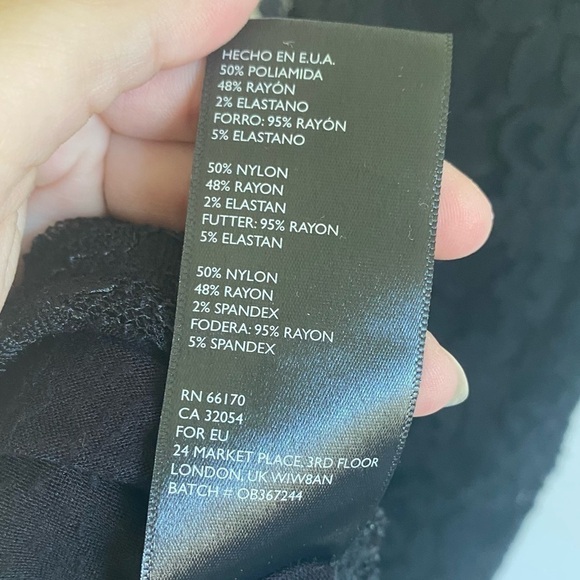 Kimchi Blue Lace V-Neck Mini Little Dress LBD in Black • S Small - Picture 5 of 7